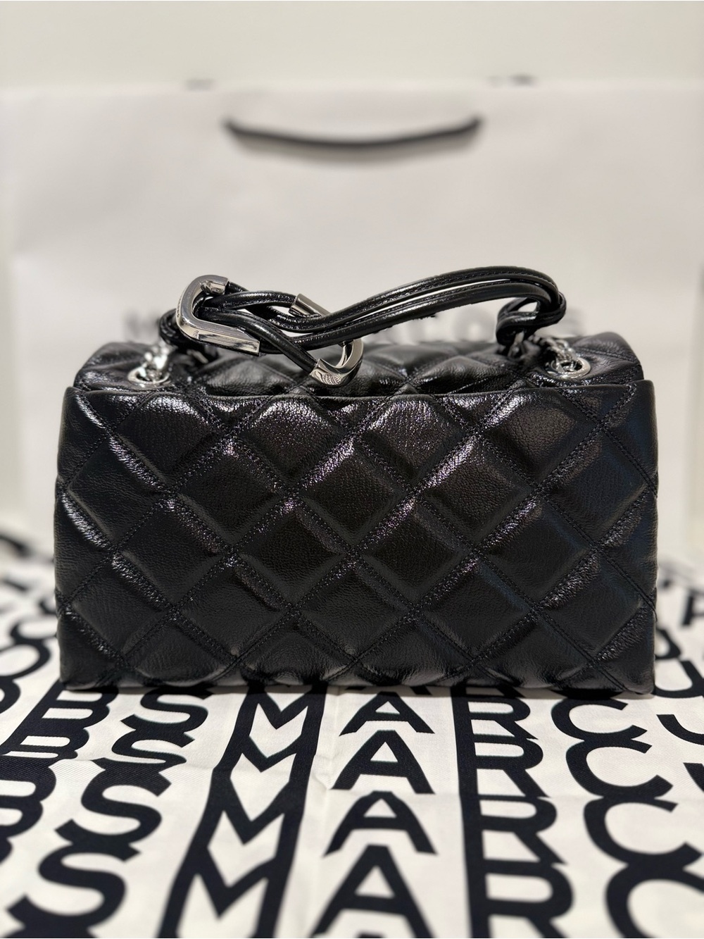 NWT Marc Jacobs THE QUILTED DUAL CONVERTIBLE SHOULDER BAG - black - Picture 4 of 7